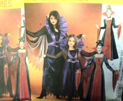 4151 MCCALLS MEDIEVAL SHAPED GOWN, COLLAR, CAPE, BELT COSTUME PATTERN ADLT, GIRL SZS